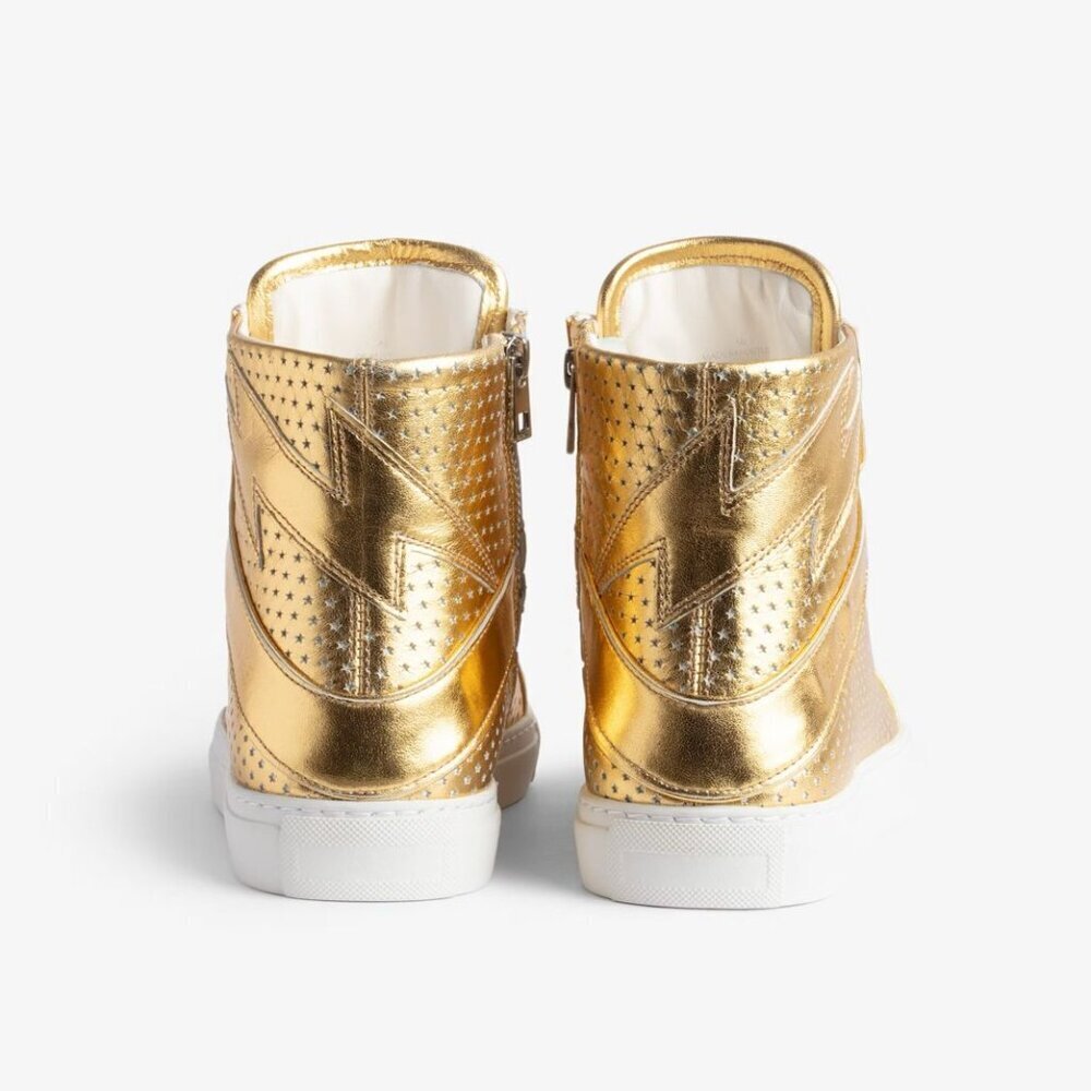 Zadig&Voltaire - High Flash Vintage Metal Sneakers - Picture 2 of 8